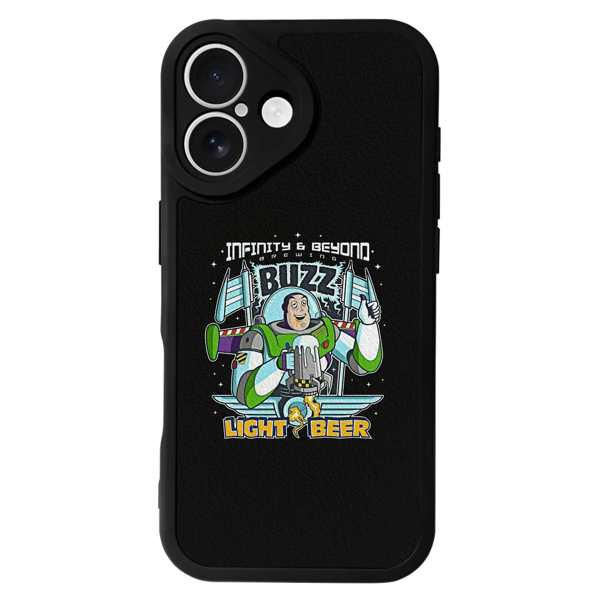 トイ・ストーリー グッズ バズ・ライトイヤー - IPhone 16シリーズ対応 ・ シリコンスマホケース ・ レザー調 ・ 高精度フィット ・ 耐衝撃 ・ ワイヤレス充電対応 ・ 精密カット